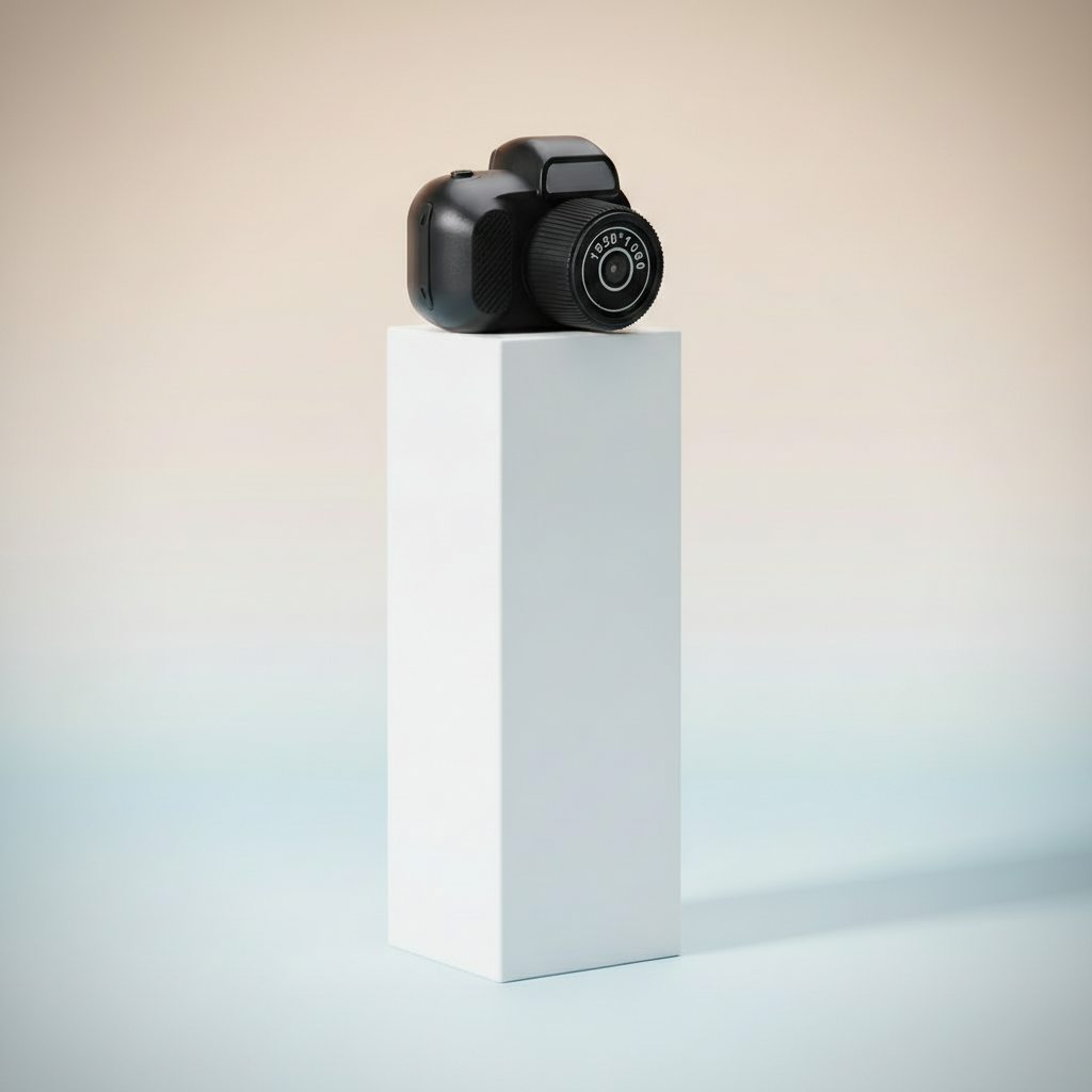 Camera on stand - front angle